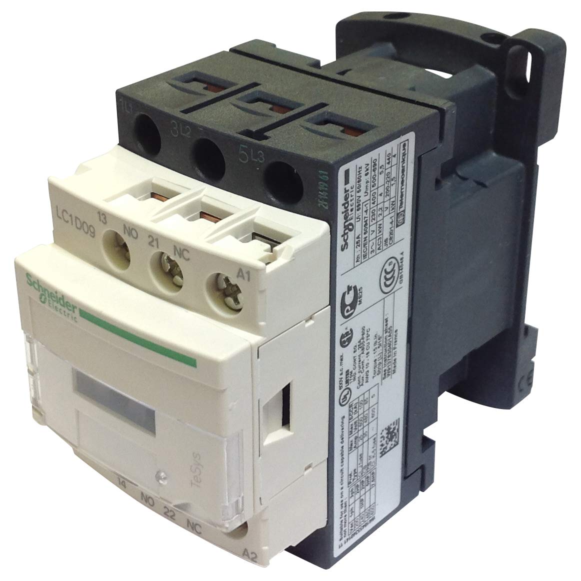 

Square D SQDLC1D09B7 SQ D LC1D09B7 9A 24V AC CONTACTOR, Black