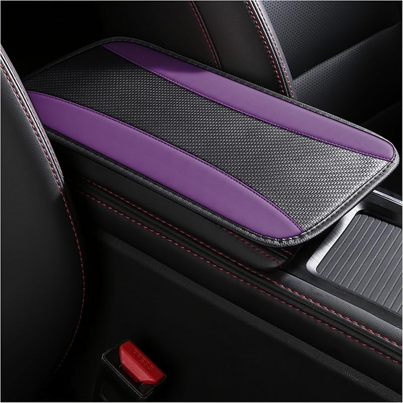 Stylish Car Center Console Cover,PU Leather Car Armrest Cover Prevent Scratches On Center Console,Universal Car Armrest Cushion Car Accessories