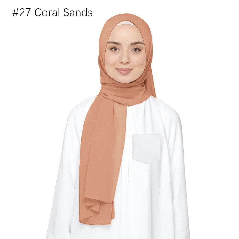 High-Quality Ethnic Pearl Chiffon Headscarf & Shawl