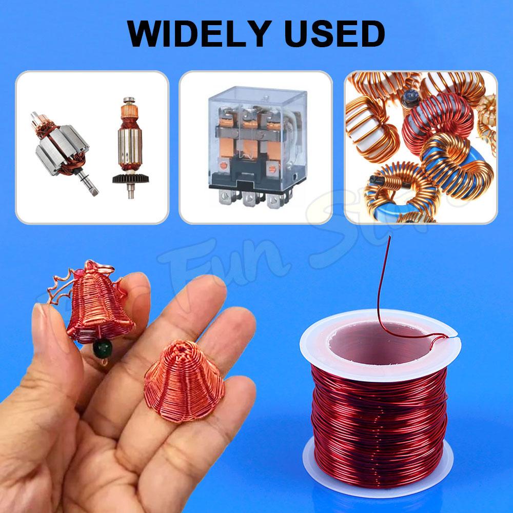 For Fun Copper Wire Enameled Wire 0.1mm -1.0mm Multi-purpose Bead String Cable Conductive Copper Wire Magnet Wire Bare Wire Coil
