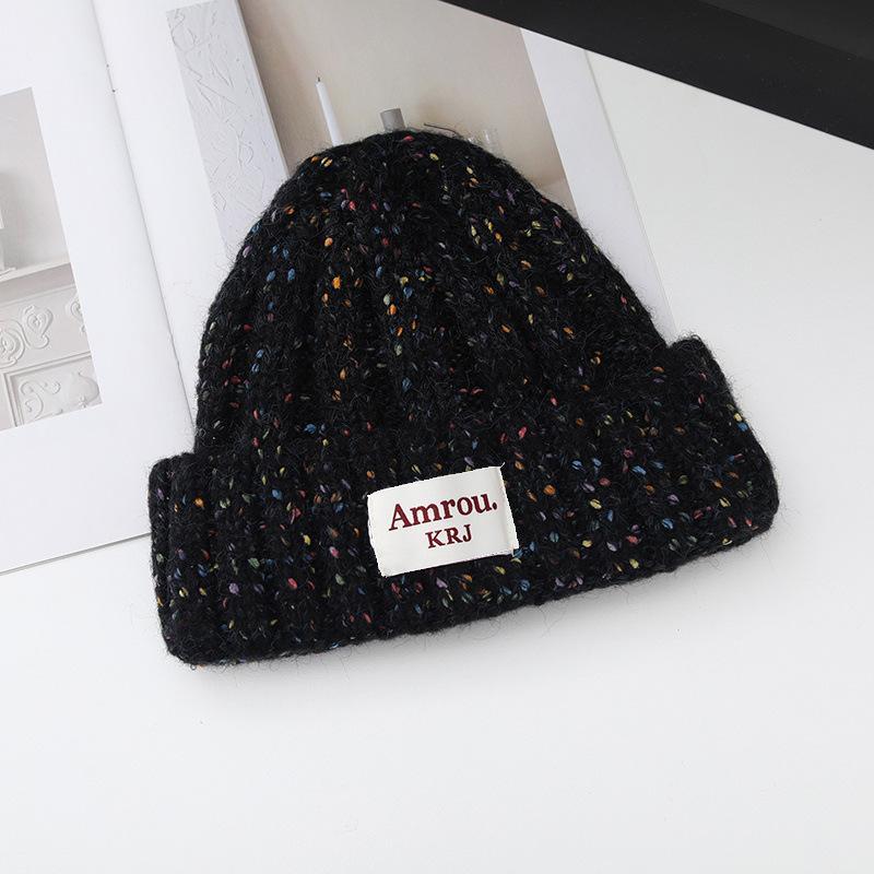 Hat Women's Autumn and Winter New Versatile Wool Hat Warm Ear Protection Windproof Knitted Hat Cold Hat