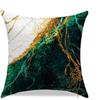 Home Decor Green And Gold Marbled Pattern Throw Pillow Pattern Cushion Cover Suitable For Sofa Bedroom Car Pillow Cover