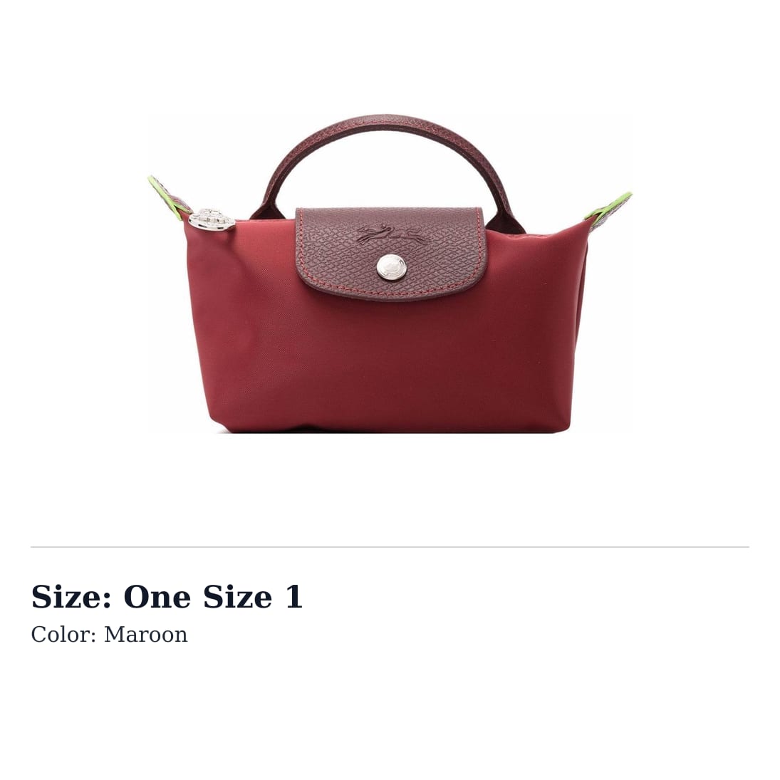 LONGCHAMP Le Pliage Green Canvas Dumpling