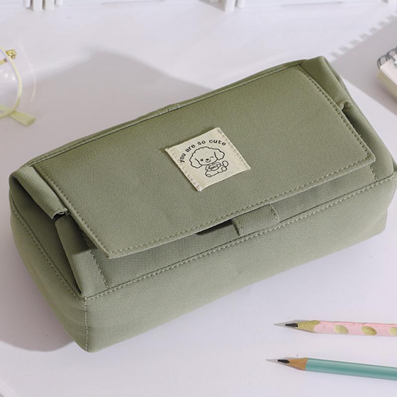 

Simple Cute Flip Pencil Cases Large Capacity Pencil Bag Student Stationery Organizer Creative Pencil Case School Supplies