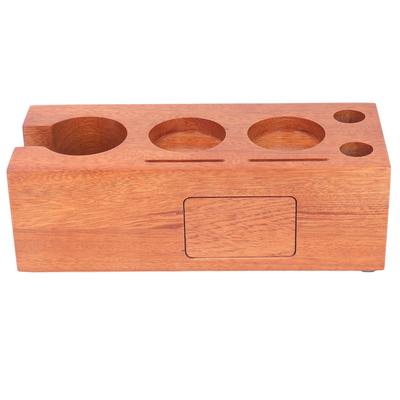 8 In 1 Wooden Coffee Tamper Station 51 To 54mm Height Adjustable Organizer Station 7 Compartments 1