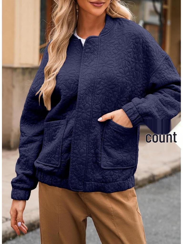 Autumn/Winter Women's Solid Color Casual Cardigan