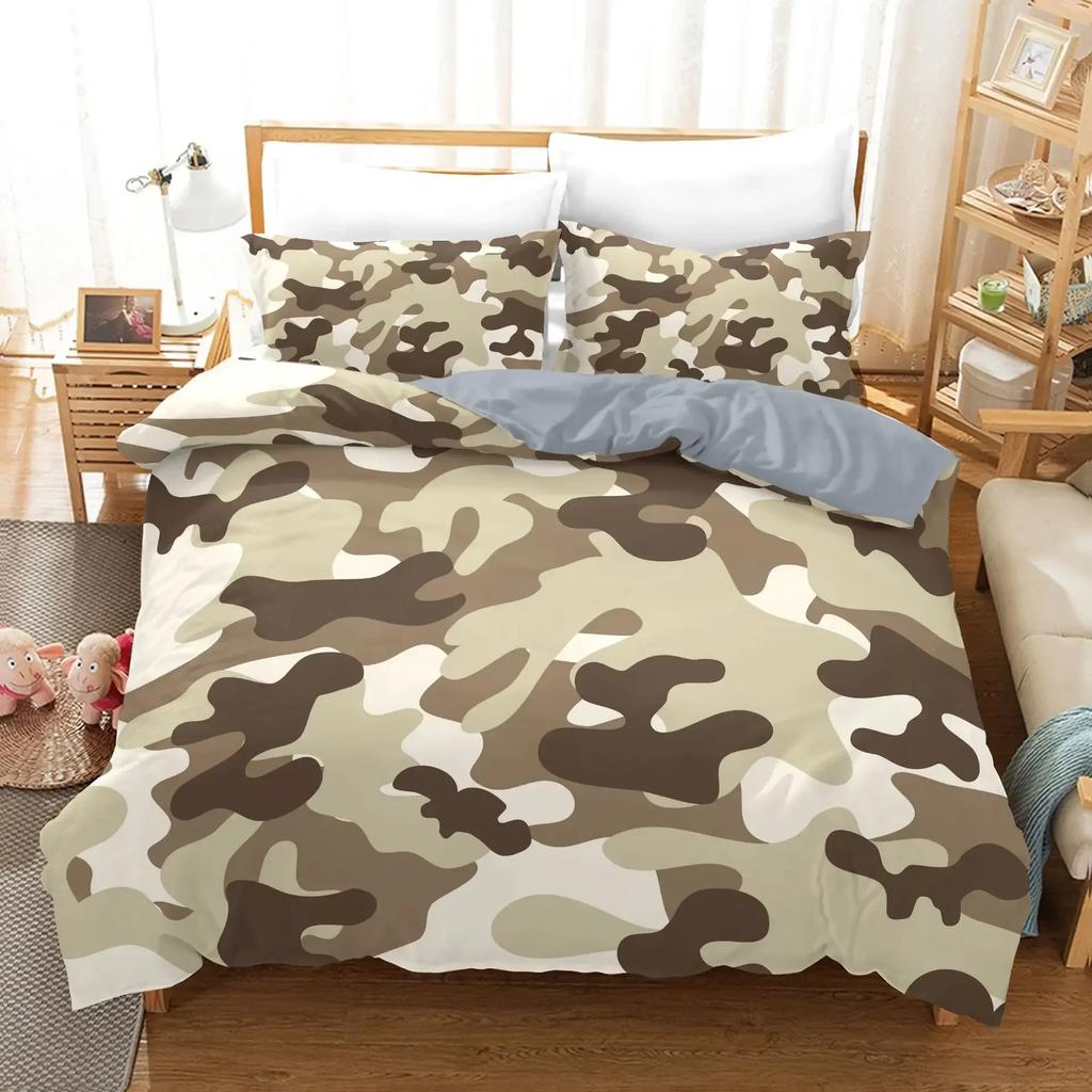 Camo Tarnmuster Konzept Tarnung Bequem Bettbezug Kissenbezug Bettwäscheset Kinderzimmer Dekoration Heimtextil