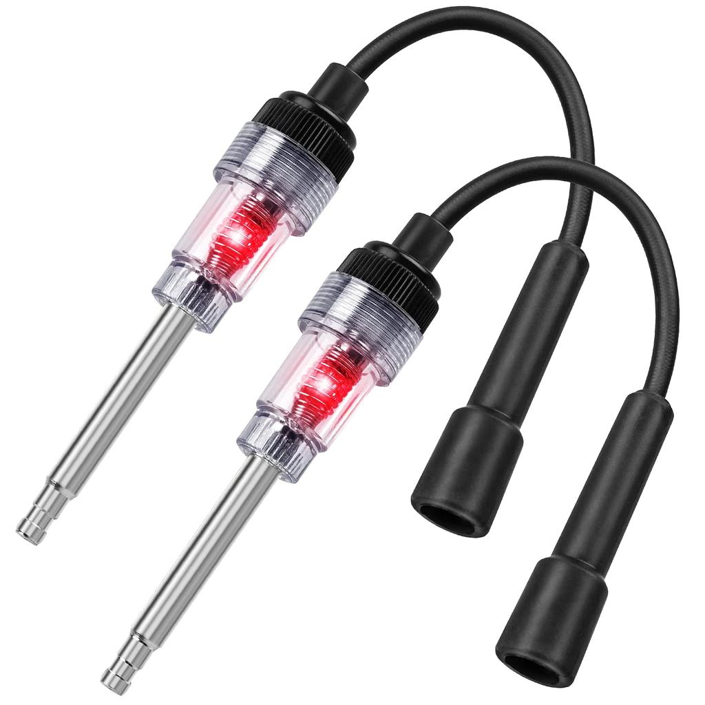 Universal Ignition Spark Tester Engine Diagnostic Tool In Line Checker with Metal Connectors for Car Truck Lawnmower Motorcycle