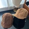 Old Money Wind Suede Deepens Forward Hat Children Autumn and Winter Versatile Face Little Cap Literary Temperament Newsboy Hat
