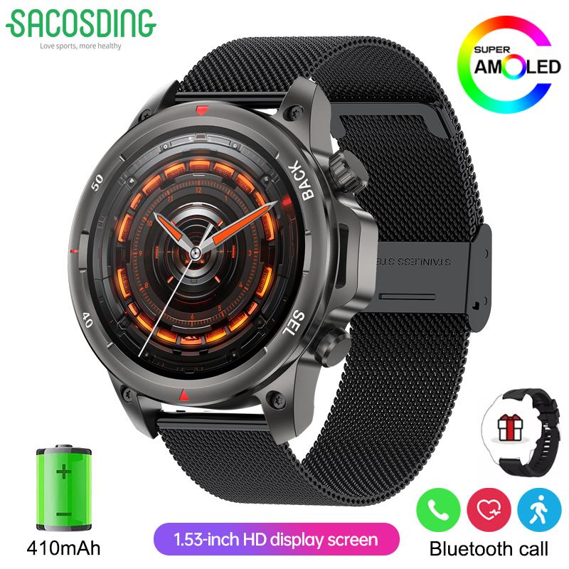2025 Men's Sports Smartwatch Men Compass Fitness Tracker IP68 Waterproof Bluetooth Call Smartwatch Man Compatible Android IOS