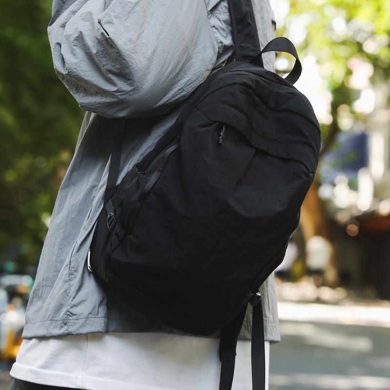 Solid Color Student Schoolbag Men Travel Bag Women's Small Backpack