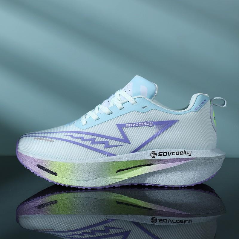 Youth style shoes Lightweight Carbon Plate Running Shoes Kids Teens Track Training Competition Breathable Low-Cut Athletic Sneakers