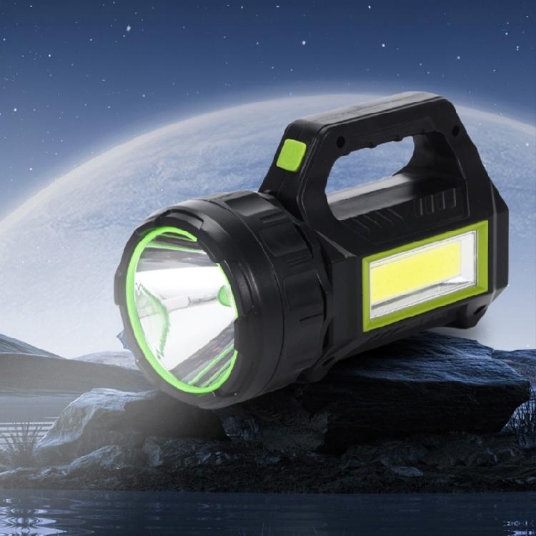 Solar Flashlight Rechargeable Outdoor Waterproof Spotlights LED Work Light Searchlight Light for Camping Emergencies