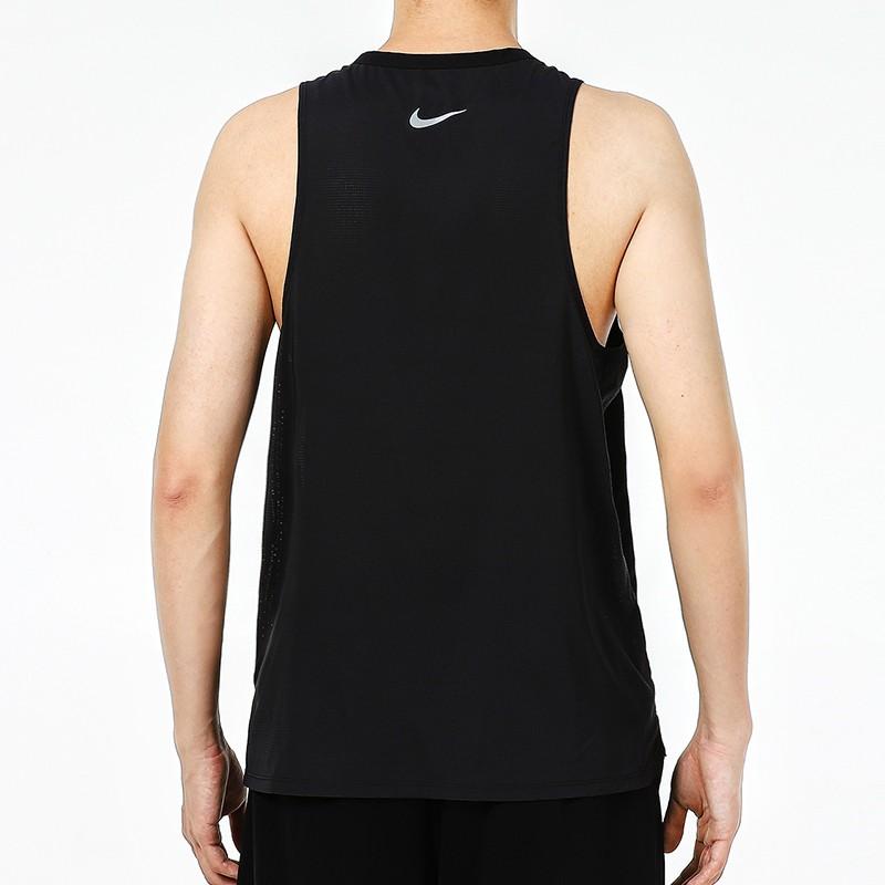 Nike Canottiera Uomo Nera Girocollo Vestibilità Media Dritta DD4787-010