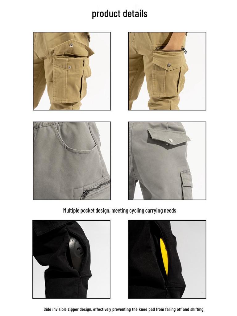 Pantaloni Cargo Moto Unisex Slim Fit pentru Condus - Patru Sezoane, Anti-Cădere, Jogging Casual pentru Turism