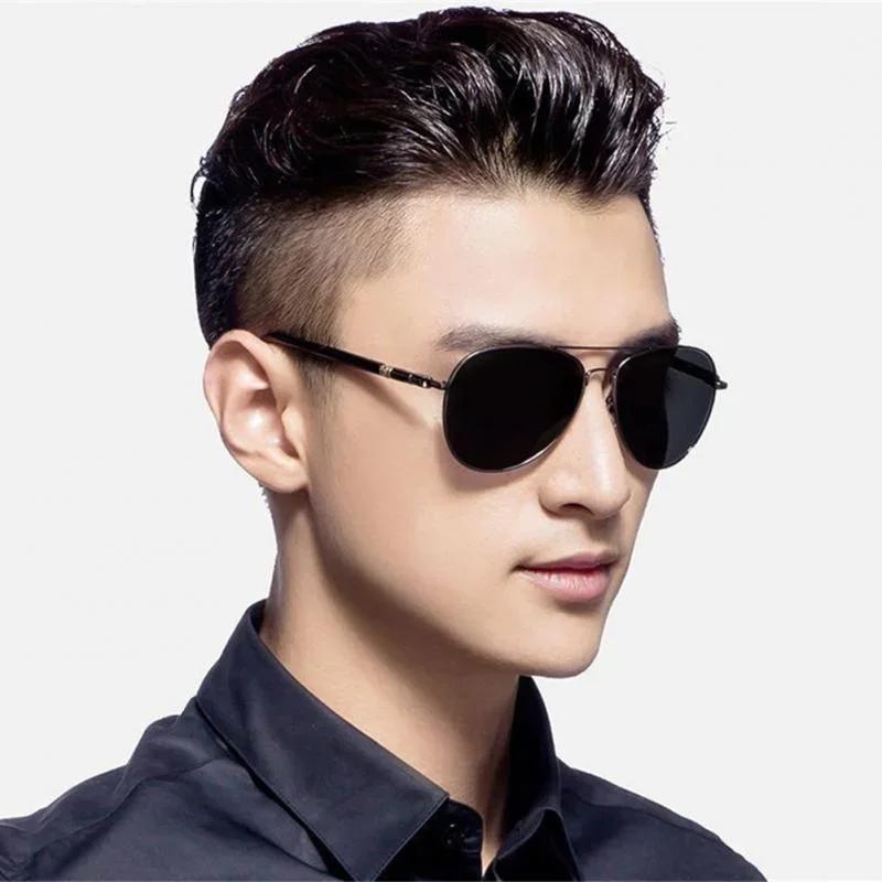 Photochromic Polarized Sunglasses for Men Women Driving Pilot Vintage Change Color Night Vision Driving Riding Goggle Shades