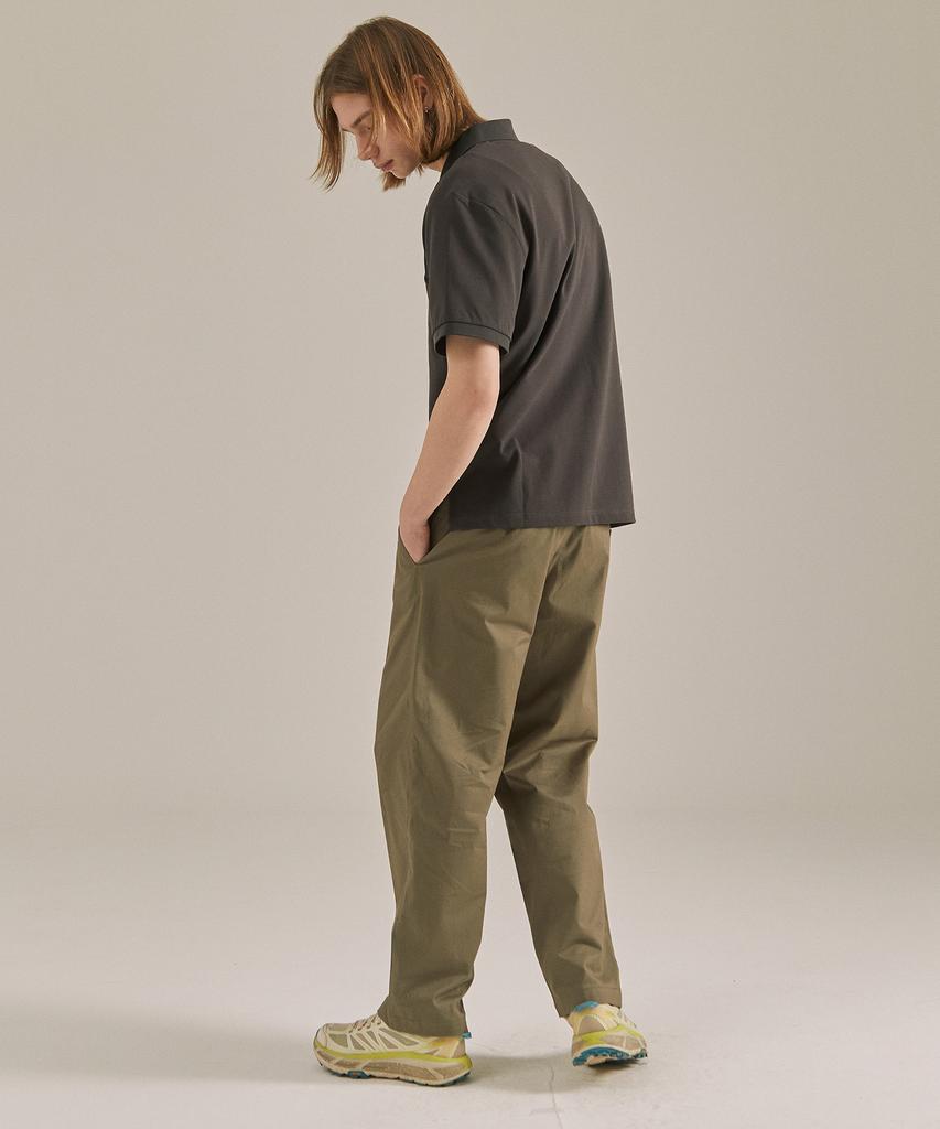 BASIC HOUSE Uni Semi-Overfit Pique Polo Shirt Dark Grey Lyts3104
