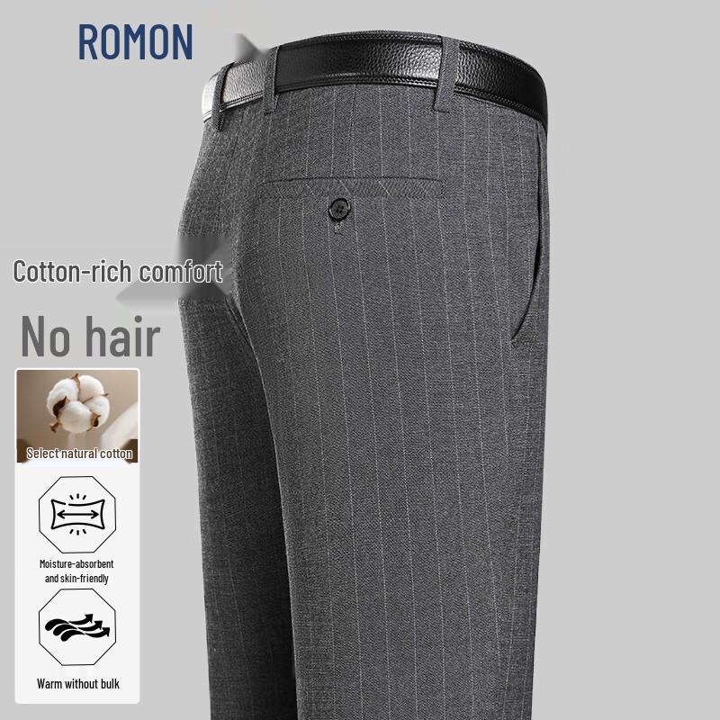 Romon Men's Wrinkle-Resistant Casual Suit Pants
