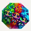 1pc Powerpuff Girls, Cartoon Themed High-quality Umbrella,Automatic Opening and Closing Umbrella,Multi-functional Umbrella G0811035