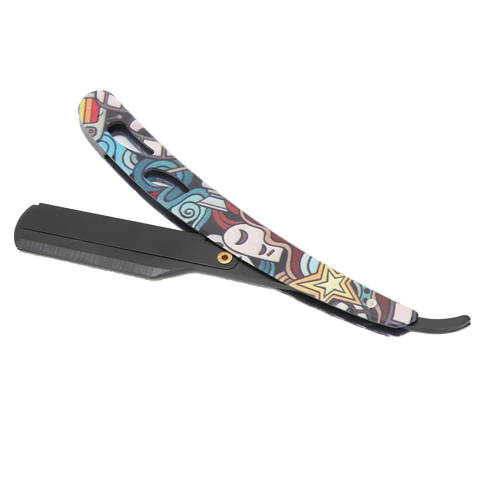 

Men s Straight Edge Razor Stainless Steel Retro Folding Shaving Razor for Barber