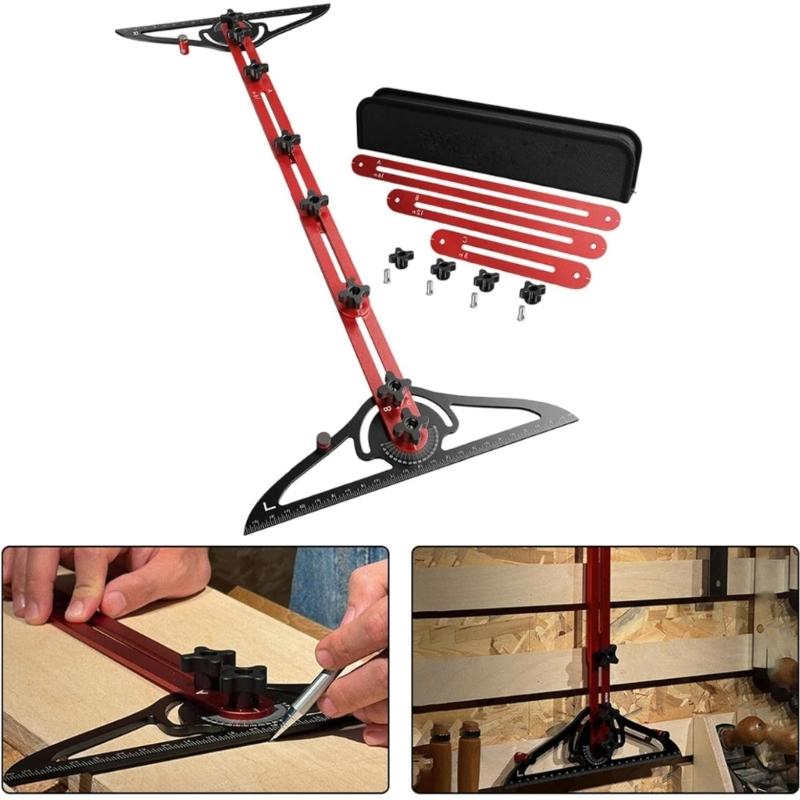 Innovative Stair Treads Template Tool for Precise Measurements and Shelf Layout in DIY and Professional Use