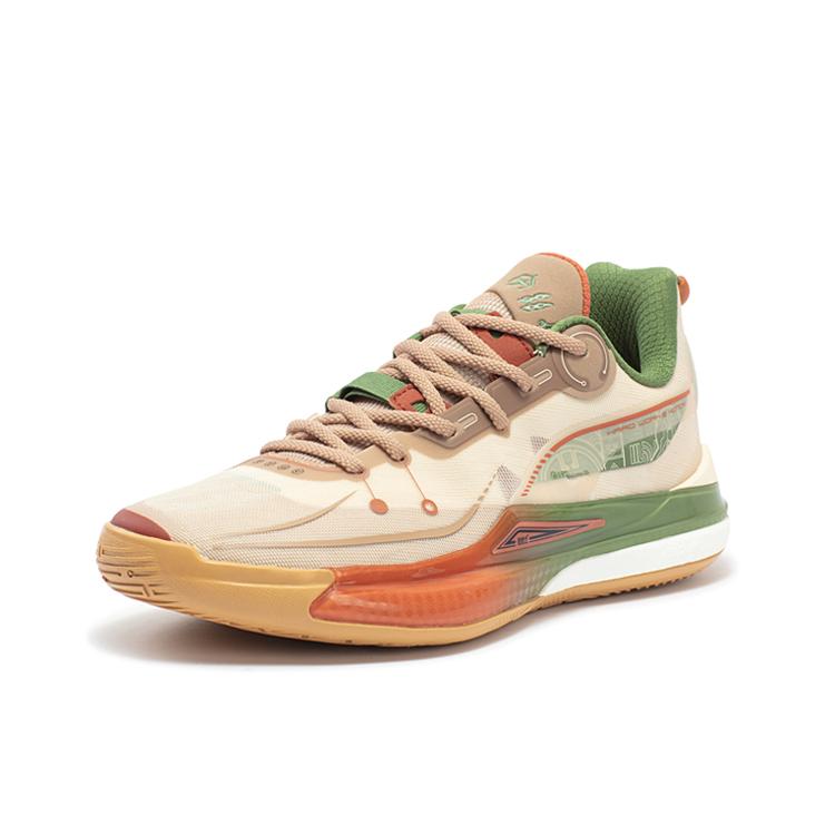 New 361° DVD2 ZhiZu China Cushioning Anti Slip Wear Resistant Breathability Low Top Basketball Shoes Men's Ash Grey Beige 572411107-4