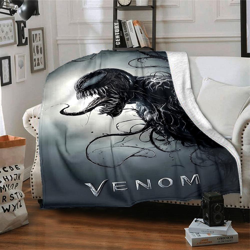 1pc Venom Moonlit Transformation flannel Blanket for Super Soft Cute Comfort Blanket for Travel Bedding Couch Sofa Blanket Y82524