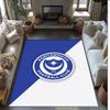 Tappeto Morbido Area Rug con Motivo Calcio Portsmouth FC Antiscivolo Tappeto per Pavimento Interno Tappetino Decorazione Sportiva per Camera da Letto