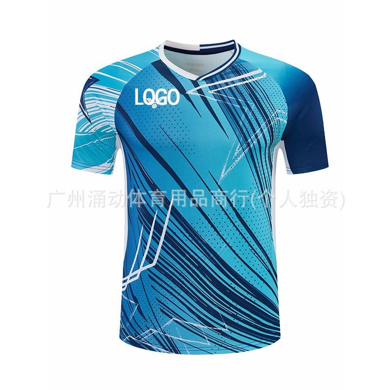 Quick-Dry Badminton Shirt Men Women Short Sleeve Custom Print Team Sports Uniform