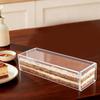Tiramisu Container Multipurpose Nonstick Dessert Carrier for Wedding Kitchen Rectangle Tiramisu Cake Box with Lid Sturdy