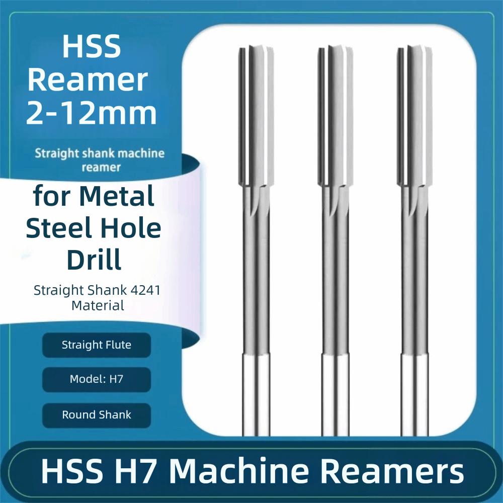 H7 Chucking Reamer Straight Flute Machining Tool Drill H7 Reamer Metal Machining