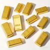 Simulated Mini Gold Bar, Zinc Alloy, Home and Desktop Decoration, Casual Accessories, Housewarming Gift, Perfect Gift and Craft