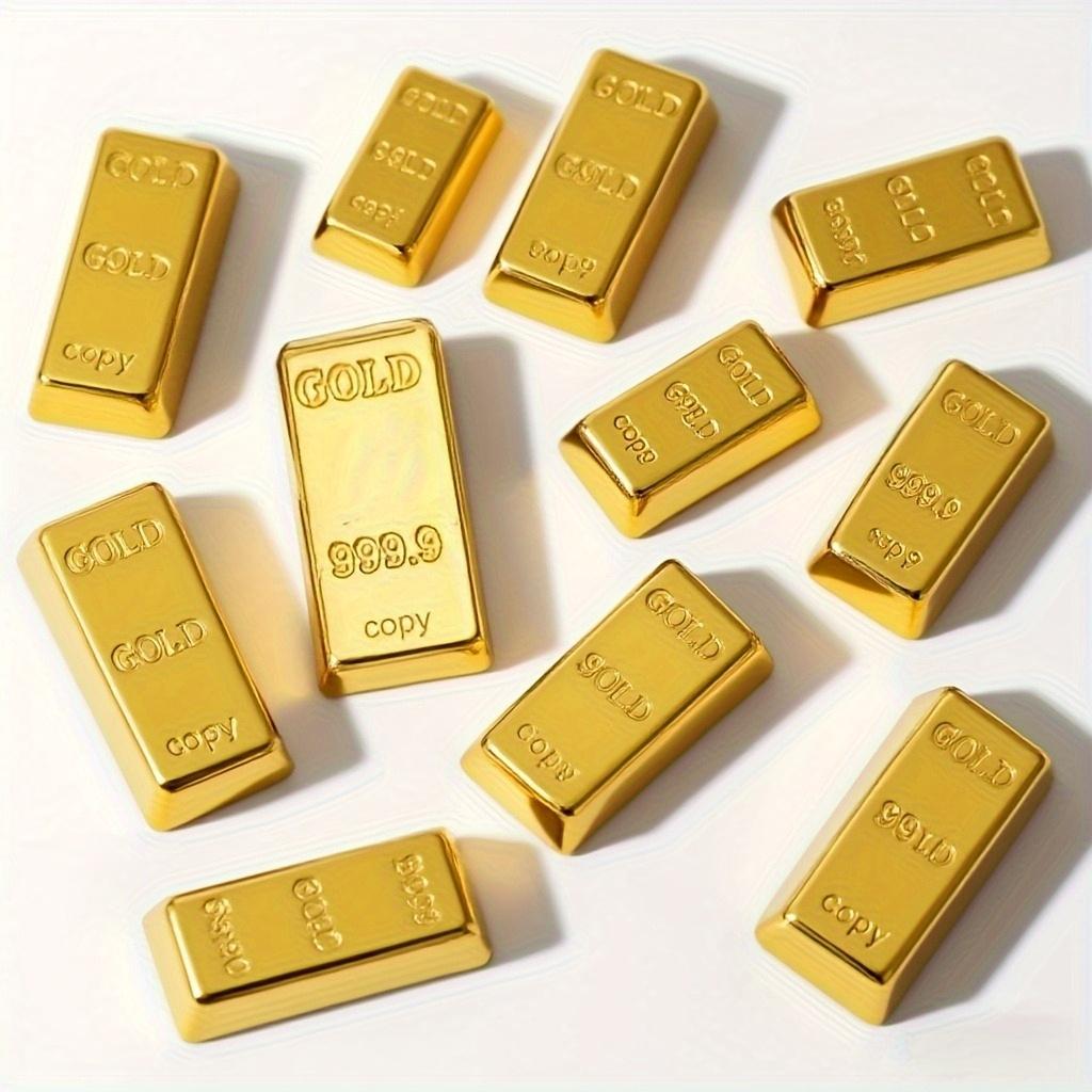 Simulated Mini Gold Bar, Zinc Alloy, Home and Desktop Decoration, Casual Accessories, Housewarming Gift, Perfect Gift and Craft