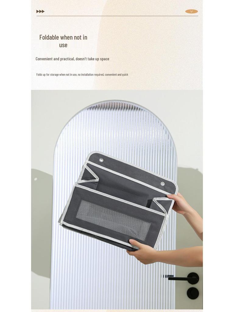 Veggmontert sammenleggbar hengende oppbevaringspose med vindu - Stor kapasitet for leker og diverse