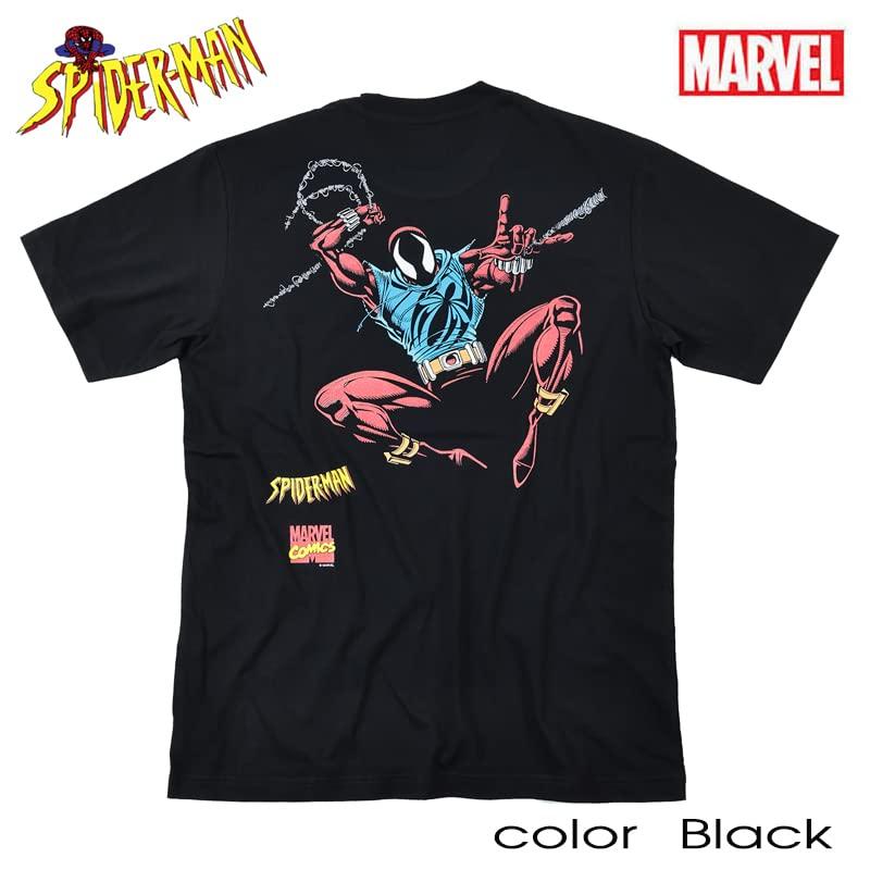MARVEL Marvel Short Sleeve Spiderman SPIDERMAN American Comic Character Goods Avengers Present Black XL Size T-shirt Men's [Item]