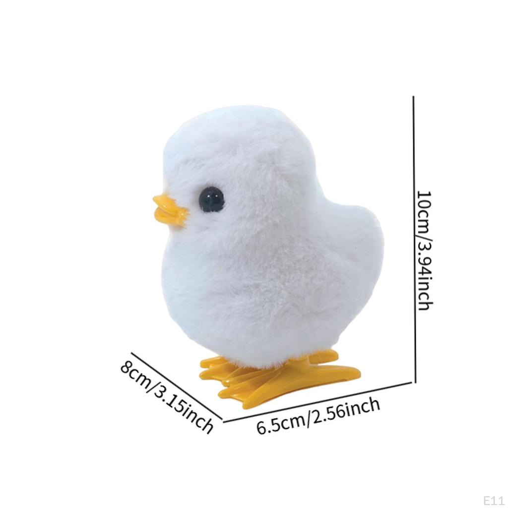 Chick Plush Wind Up Toy Realistic Novelty for Birthday Gifts Basket Stuffers Yellow 31g