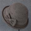 Warm Winter Cozy Cotton Fisherman Cap, Vintage Retro Style Women's Knitted Hat with Bow, Mom Hat, Beanie - Holiday Gift
