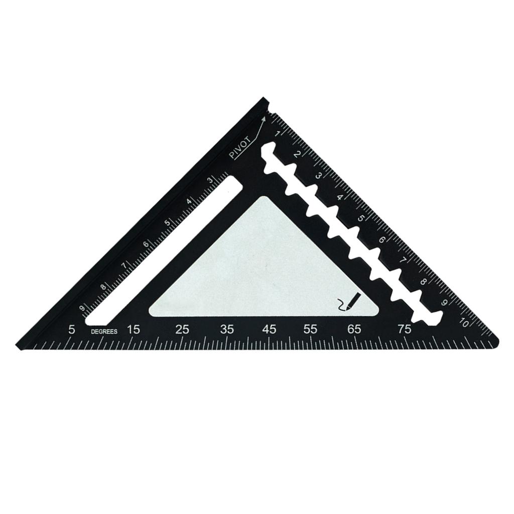 4inch Triangle Ruler Measurement Tool Aluminium Carpenter Tools Inch Metric Angle Ruler Speed Square Woodworking Tool