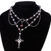 Cross-shape Clavicle Chain Female High-end All-matched Multilayer Necklace