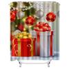 Tu Shower Curtain Christmas Santa Claus Reindeer Snowflakes Holiday Festive Bathroom Decor Waterproof Modern Farmhouse Style Gif