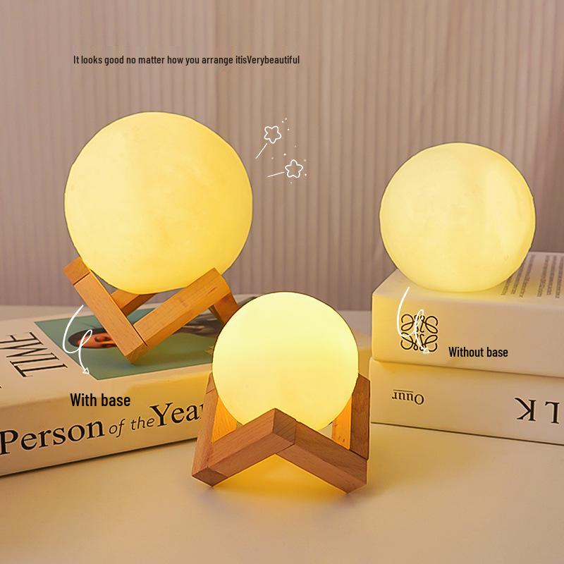 Handbemalte Mondlampe: DIY Planeten-Nachtlicht für Schlafzimmerdeko - Perfektes Geschenk für beste Freunde