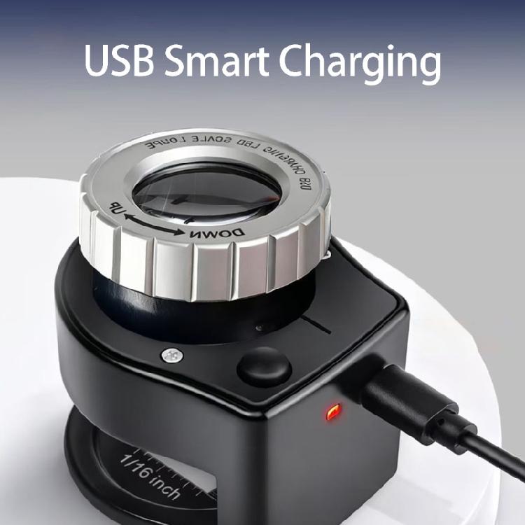 MultiPurpose 30X Zooming Magnifying Glass With Bright LED Light Magnifier For Various Applications For Reading Small Print