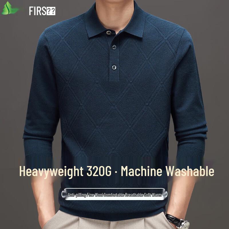 FIRS Men s Machine Washable Anti-Pilling Wool Blend Sweater L