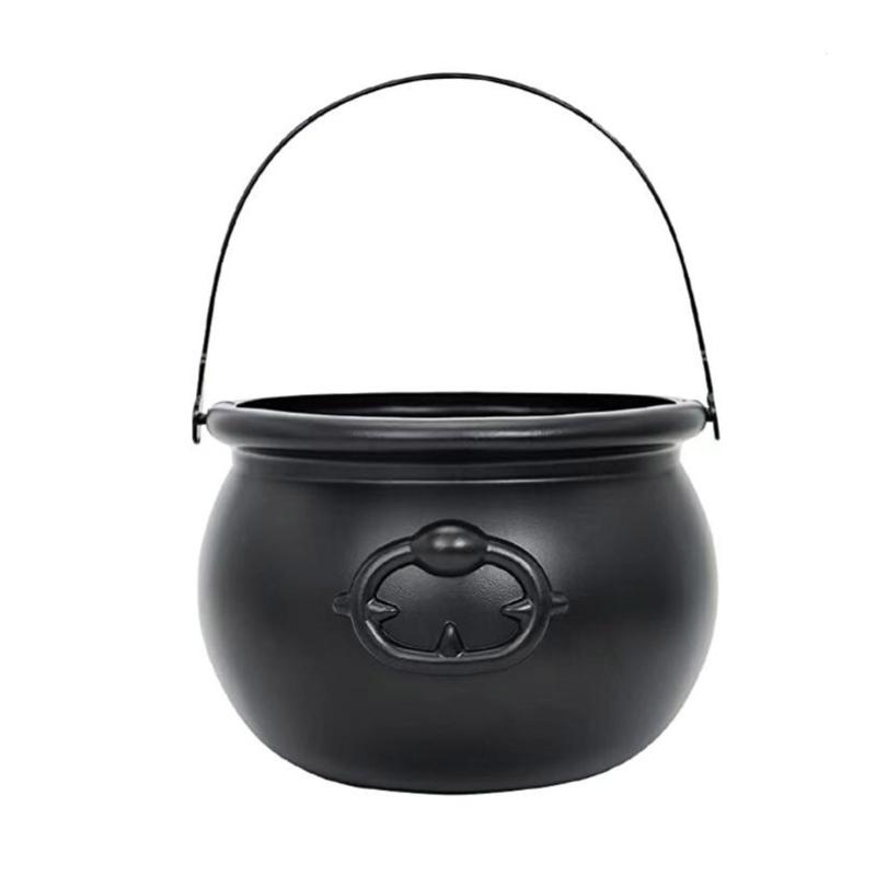 

Хелловін тема відьми цукерки відро чорний казан прикраса реквізит багатоцільовий контейнер для зберігання частувань та подарунків