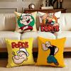 Classic Popeye the Sailor Cushion Cover Cushion Cover Set 4Pcs 50x50 45x45 40x40 Pillowcase Decorative Sofa Home Decor