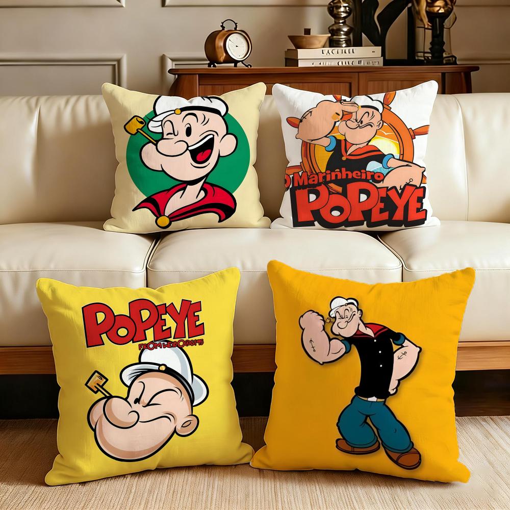 Classic Popeye the Sailor Cushion Cover Cushion Cover Set 4Pcs 50x50 45x45 40x40 Pillowcase Decorative Sofa Home Decor