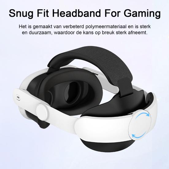 

Ремешок на голову гарнитуры VR Стабильный эргономичный дизайн Простая установка без давления Регулируемый ремешок на голову для Meta Quest 3 белый