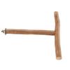 T Shaped Wood Bird Perch Fun Paw Grinding Chewing Exercising Relieve Boredom Wooden Parrot Stand