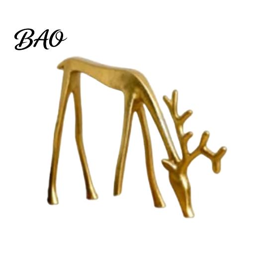 Tisch-Weihnachtsdeko Rentierstatue, Kleine Hirschskulptur Figur, Modern Elegant Kreativ für Tischplatte, Kaminsims, Wohnzimmer,