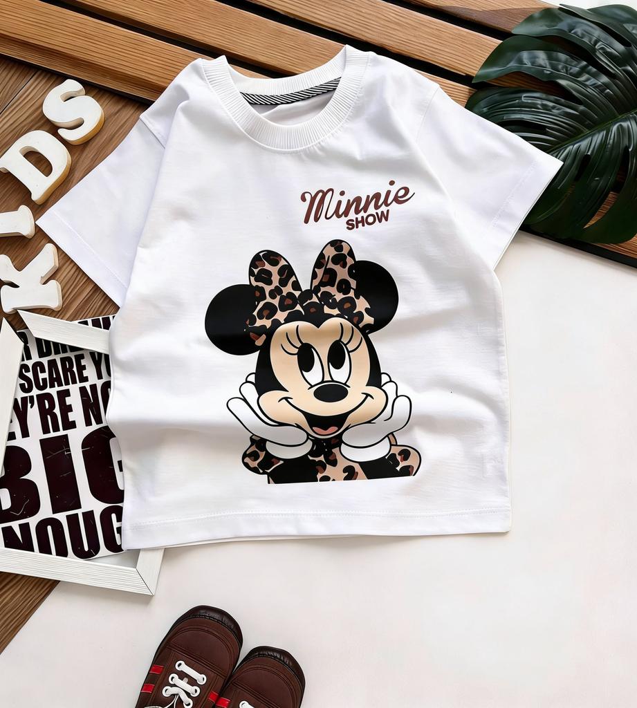 2026 Summer Y2k Disney Minnie Mouse T Shirt Women Unisex Short Sleeve Tee Streetwear ParentChild Clothing Loose Casual Tops